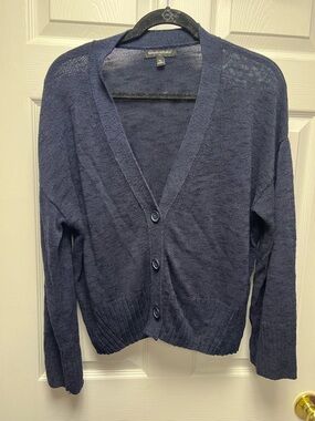 Banana Republic Navy V-Neck  3 Button Summer Cardigan XL